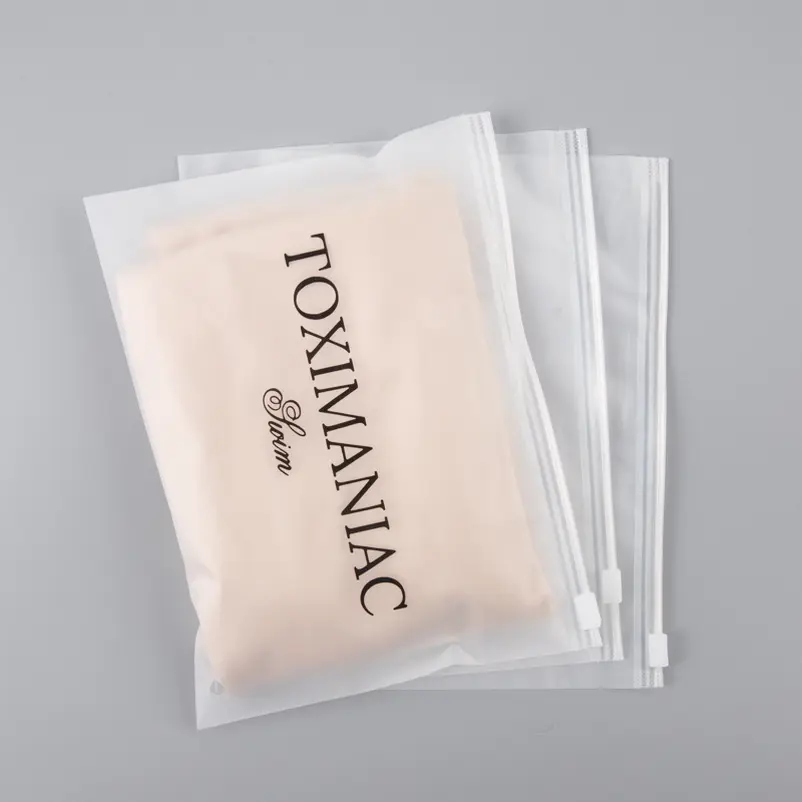 Hersluitbare Poly Ziplock Bags Biologisch Afbreekbaar Custom Frosted Pvc Zelfzegel Rits Lock T-Shirt Kleding Verpakking Plastic Zakken