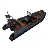 Sport 16ft RIB480 bateau à coque en V profond PVC/Hypalon/Orca bateau pneumatique rigide en aluminium à vendre
