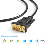 Adaptador de Puerto COM USB2.0 RS232 FTDI, Cable Coaxial de Par Trenzado, 9 Pines DB9, para Computadora, PDA, GPS, Video, Opciones de Longitud de 1m, 2m, 3m
