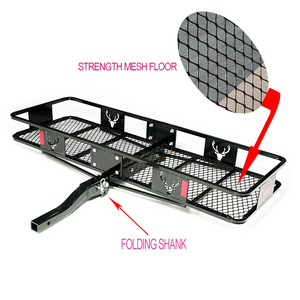 Nouveau panier de toit pliable <span class=keywords><strong>en</strong></span> acier au carbone chromé noir pour remorque, avec capacité de 500 lb, pour pièces et accessoires de remorque - Product Image 3