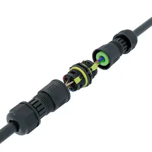 Sob a água IP68 Waterproof o conector impermeável do cabo ip67 2 conector impermeável do fechamento do parafuso de 3 pinos