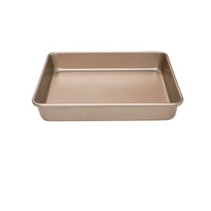 Rectangular Baking Pan Carbon Steel 9 11 13 Inch Deep Cake Pizza Bread Oven Safe Solid Color Non Stick Baking Tool - Product Image 1
