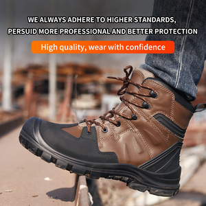 Botas de Seguridad de Invierno JIANKUN de Cuero de Grano Completo, Nubuck, Antiaplastamiento, Antipinchazos, Impermeables, con Puntera de Acero, Unisex - Product Image 4