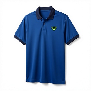 Polo Azul Rey Personalizado para Hombre, Polo de Golf Bordado, Uniforme, Absorbente de Humedad, Manga Corta, Ropa de Trabajo Informal de Negocios - Product Image 1