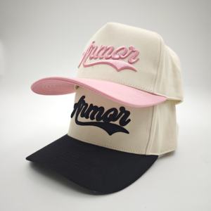 หมวกเบสบอลทรงห้าชิ้นสีทูโทนแบบมีโครงสร้างสำหรับผู้ชาย แฟชั่นระดับไฮเอนด์ สีชมพู - Product Image 5