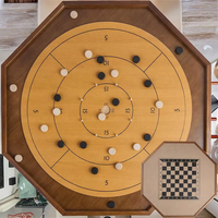 Jeu de société à crokinole classique de 27 pouces, idéal pour les familles, les amis, la dextérité et la surface de jeu pour deux joueurs de 22 pouces