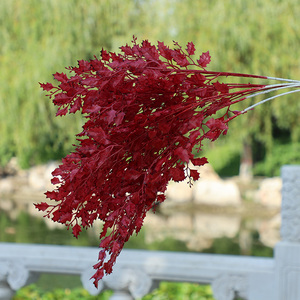 Cinque rami di pera foglie di fiori artificiali decorazione per sala di nozze all'aperto Hotel matrimonio decorazione del soffitto fiore - Product Image 4