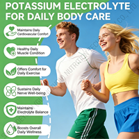 Gummies Minérales au Gluconate de Potassium Sans Sucre Marque Blanche OEM, Complément Nutritionnel Minéral Quotidien pour Électrolytes Adultes 60