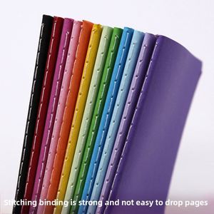 X515-1 <b>A5</b> A6 Classic Rainbow Color Solid Paper Office Notebooks Student Exercise Books Lined Grid Pages UV Printed Portable - Product Image 3
