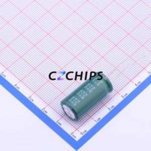 Condensateur électrolytique en aluminium à montage traversant EGF158M1VI25RR, composant à montage traversant THT, D12.5xL25mm 1500uF 20% 35V 5mm - Product Image 2