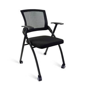 Ghế họp hiện đại có thể gập lại phòng hội nghị ghế đào tạo khách truy cập văn phòng chờ đợi khách ghế mà không có bánh xe - Product Image 3