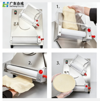 Machine de laminage de pâte à pizza électrique debout de table, laminoir de pâte à pâtisserie à usage commercial en acier inoxydable