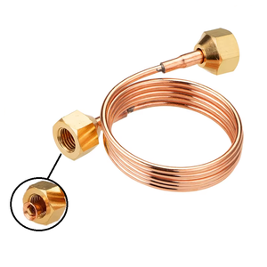 ท่อฝอยทองแดงแรงดันสูงพร้อมน็อตและปลอกนิ้วพื้นผิวเรียบ1ม./1.5ม. สำหรับตู้เย็นและเครื่องปรับอากาศ - Product Image 2