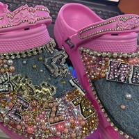 Chaussures personnalisées avec logo de marque, strass, cristaux, diamants, breloques de luxe DIY, design personnalisé, chaussures brillantes