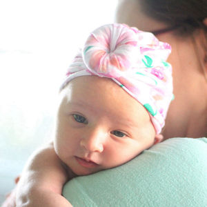 Go Party-<span class=keywords><strong>gorro</strong></span> de algodón con estampado de flores para bebé, <span class=keywords><strong>gorro</strong></span> de <span class=keywords><strong>Hospital</strong></span> para <span class=keywords><strong>recién</strong></span> <span class=keywords><strong>nacido</strong></span>, turbante con nudo, Donuts - Product Image 3