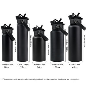 Vaso Deportivo Personalizado Ecológico de Acero Inoxidable de 24oz/25oz/18oz/32oz, Termo de Doble Pared, Portátil para Viajes, 12-24 - Product Image 6