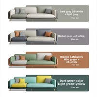 Modernes Dreisitzer-Latex sofa für kleine Wohnungen No-Wash Tech Fabric Light Luxus Ins Style für Internet-Wohnzimmer