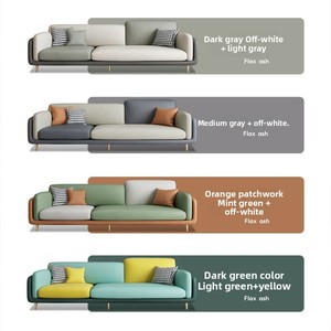 Canapé <span class=keywords><strong>moderne</strong></span> à trois places en latex pour petits appartements Tissu technique sans lavage Style Ins de luxe léger pour les salons Internet - Product Image 5