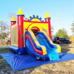 Commercial grade outdoor kids party jumping castle bounce <b>house</b> with slide <b>inflatable</b> combo bouncer - Product Image 2