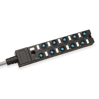 M8-M12 électrique 8 broches 6 Ports connecteur boîte de Distribution LED Indication cuivre Contact matériel mâle/femelle pour l'alimentation