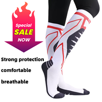 Chaussettes de Compression blanches Cricket Anti-Grass Stain Tech 8 Hour Match Durabilité Athlète Jacquard Print Sublimation Technique Sweat
