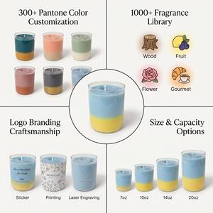 Luxury Handcrafted Layered Iced Latte Scented Soy Wax <b>Candle</b> For Modern Cafe Core Decor Wholesale Private Label Premium <b>Set</b> - Product Image 3