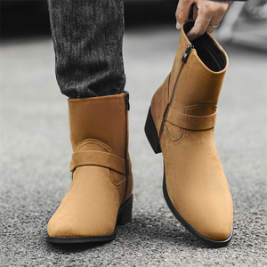 Nouveauté Bottes Chelsea pour homme en cuir véritable de haute qualité, fournies par l'usine, bottes d'automne/hiver, bottines - Product Image 6