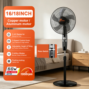 Ventilateur sur pied industriel télescopique moderne de haute qualité, 16 pouces, avec support OEM/ODM mécanique - Product Image 1