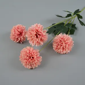 Hot Sale Artificial Chrysanthemum 4 Heads S Ping Pong Chrysanthemum Flower Home Table Center Piece Wedding Party Decoration
