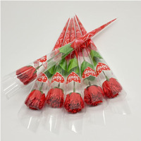 Savon en forme de fleur de carnation multicolore pour la fête des mères, rose unique, cadeau pour la Saint-Valentin, bouquet de savon, décoration pour la maison