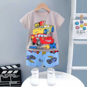 Ensemble de vêtements haut de gamme pour enfants personnalisé pour l'été, ensemble deux pièces pour enfants avec t-shirt à manches courtes, ensemble pour bébé, vêtements de sport de style coréen - Product Image 6