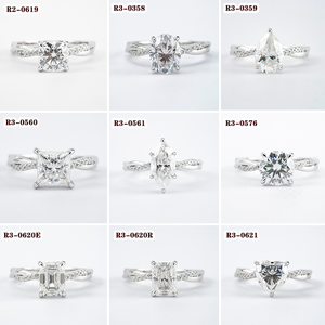 Starsgem VVS Moissanite <b>Ring</b> Women Cross <b>Band</b> Emerald Cut Moissanite S925 <b>Silver</b> <b>Ring</b> - Product Image 5