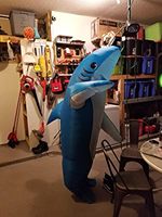 Déguisement Gonflable Requin Bleu Intégral Adulte pour Cosplay, Création Animale Personnalisée, Costume Mascotte Requin pour Halloween et Carnaval