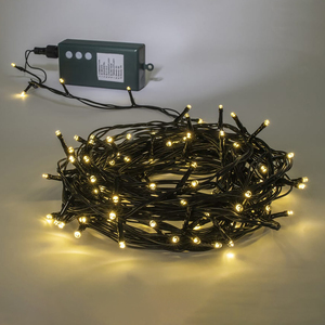 Guirlande lumineuse LED extérieure de Noël Commercia, 10m, multicolore, à fil de caoutchouc noir, grand angle, espacement de 6 pouces, robuste - Product Image 2