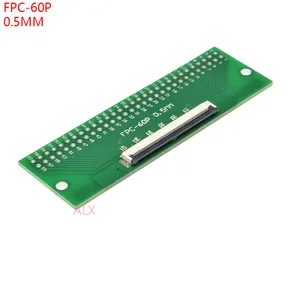 FPC-60PIN CABO PASSO 0.5 MILÍMETROS PARA DIP PASSO 2.54 MILÍMETROS smt PCB adaptador BOARD 60Pin 60P FPC FFC conector do FIO PARA DIP60 Conversor