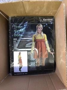 ODM all'ingrosso popolare donna Costume da dramma televisivo bicolore Mini abito girocollo manica corta con volant a trapezio vestito da bambola da gioco - Product Image 6