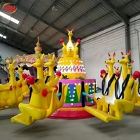 Wahana Kanguru Lompat Putar 16 Kursi, Tugas Berat, Diameter Alas 9m, untuk Pameran Luar Ruangan dan Plaza Komersial Kota