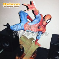 Spiderman Große Outdoor-Actionfigur Anime-Skulptur Öffentliche Dekoration Heimkino-Kunstdekoration Superheld Mario Lebensgroße Statue