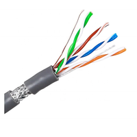 Cable de Red SFTP CAT5E CAT6 para Interiores, 24AWG/23AWG, Cable Ethernet LAN Blindado de Cobre Sólido, Caja de 305m