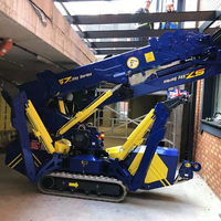 Mini-grue araignée SPT de 3 tonnes avec moteur Kubota, hauteur de levage de 17,1 m, conception pliable