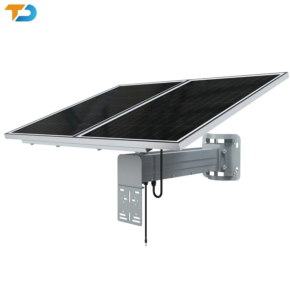Tecdeft all'aperto impermeabile reale A + 60W pannello energia solare 60AH batteria dc12V dc5v uscita pannello solare sistema di alimentazione