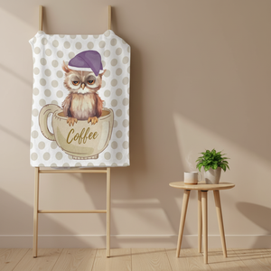 Manta de Franela Yabee con Diseño de Búho, 100% Poliéster, Ligera, Ecológica, Portátil, Suave y Cálida - Product Image 6