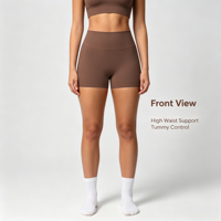 Shorts de yoga taille haute avec effet ventre plat |   Shorts de course et de fitness pour femmes sur mesure OEM ODM