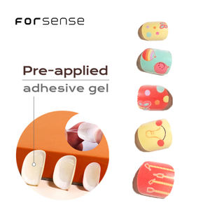 Enfants extra petite taille presse sur les ongles <span class=keywords><strong>bleu</strong></span> couleurs <span class=keywords><strong>pastel</strong></span> filles mignon <span class=keywords><strong>faux</strong></span> ongles Clown conceptions court carré rose enfants ongles conseils - Product Image 3