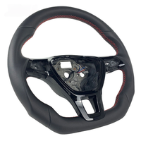 Volant sport en cuir et fibre de carbone à quatre branches avec bouton de klaxon, nouveau design amélioré pour Volkswagen MK7 MK8 MK6 MK5 Touareg