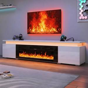 Chimenea Integrada Moderna con Control por Aplicación, Eficiente Energéticamente, Ajustable en 7 Colores, para Uso en Interiores de Hoteles y Exteriores - Product Image 1