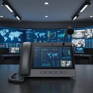 Console de Paging IP A330i avec Caméra 13MP, 20 Lignes SIP, Wi-Fi 6, BT 5.4, Combiné PTM, Sortie HD, Téléphone de Station de Contrôle SIP - Product Image 5