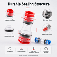 Adaptador Reductor de Microtubo para Cable de Fibra Óptica Soplado por Aire HDPE, Acoplador de Tubo Reductor de Microducto Compatible con Redes