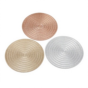 Nuevo Estilo, Mantel Individual Creativo de PVC con Diseño de Seda de Nueve Yuanes, Color Sólido, Aislante del Calor, Antideslizante, <span class=keywords><strong>para</strong></span> Hoteles de Alta Gama, Venta al por Mayor - Product Image 1