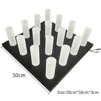 Personnalisé 50x50CM Moderne 3D RGB Lumineux Matrice LED Panneau Plafonnier pour Discothèque KTV Bar Mariage